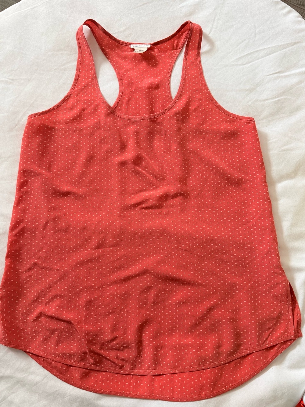 Club Monaco Red Polka Dot Racerback Tank